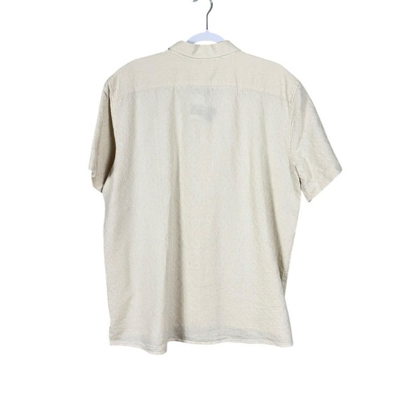 Banana Republic Mens Linen Cotton Textured Button Down Shirt L Beachy Lagom New - Picture 4 of 10